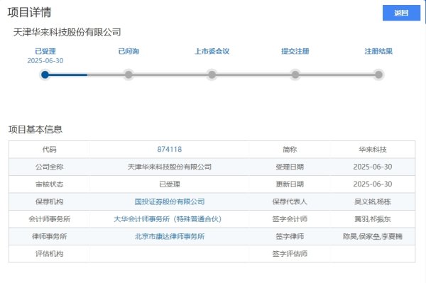 弘盛配资 IPO雷达｜华来科技冲击北交所正式受理！向小米采购又销售？有依赖大客户风险